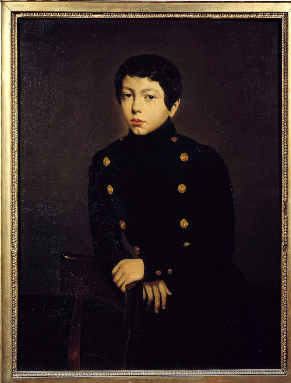 Portrett av Ernest Chasseriau (1823-1870) elev ved Naval School of Brest, bror til kunstneren Maleri av Theodore Chasseriau (1819-1856) 1836 Søn. 0,92x0,73 m av Théodore Chassériau