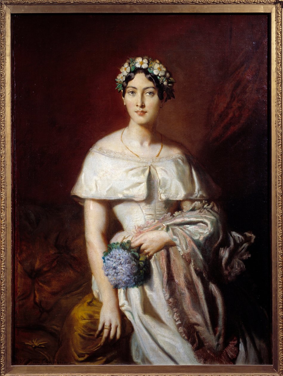 Portrett av Mademoiselle de Cabarrus (Marie-Therese de Cabarrus). Maleri av Theodore Chasseriau (1819-1856) av Théodore Chassériau