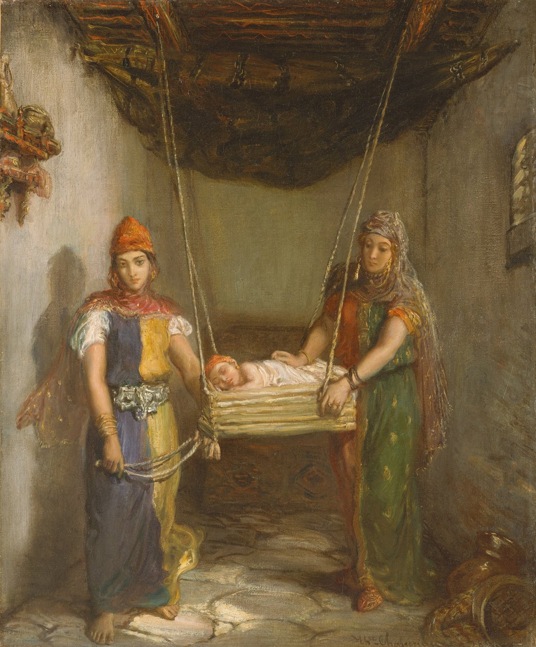 Scene i det jødiske kvarteret i Konstantin av Théodore Chassériau