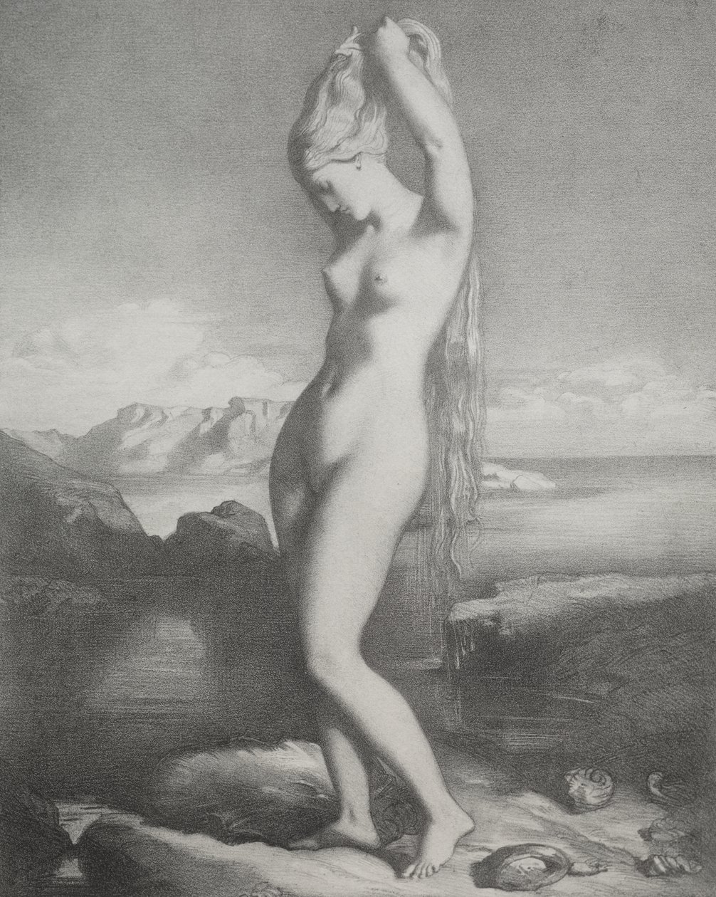 Venus Anadyomena av Théodore Chassériau