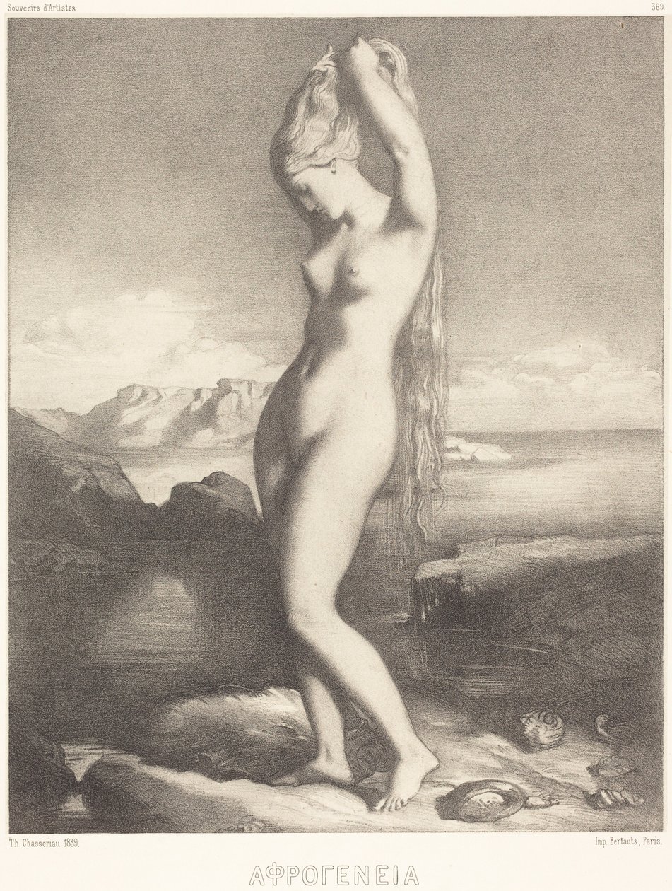 Venus Anadyomene av Théodore Chassériau