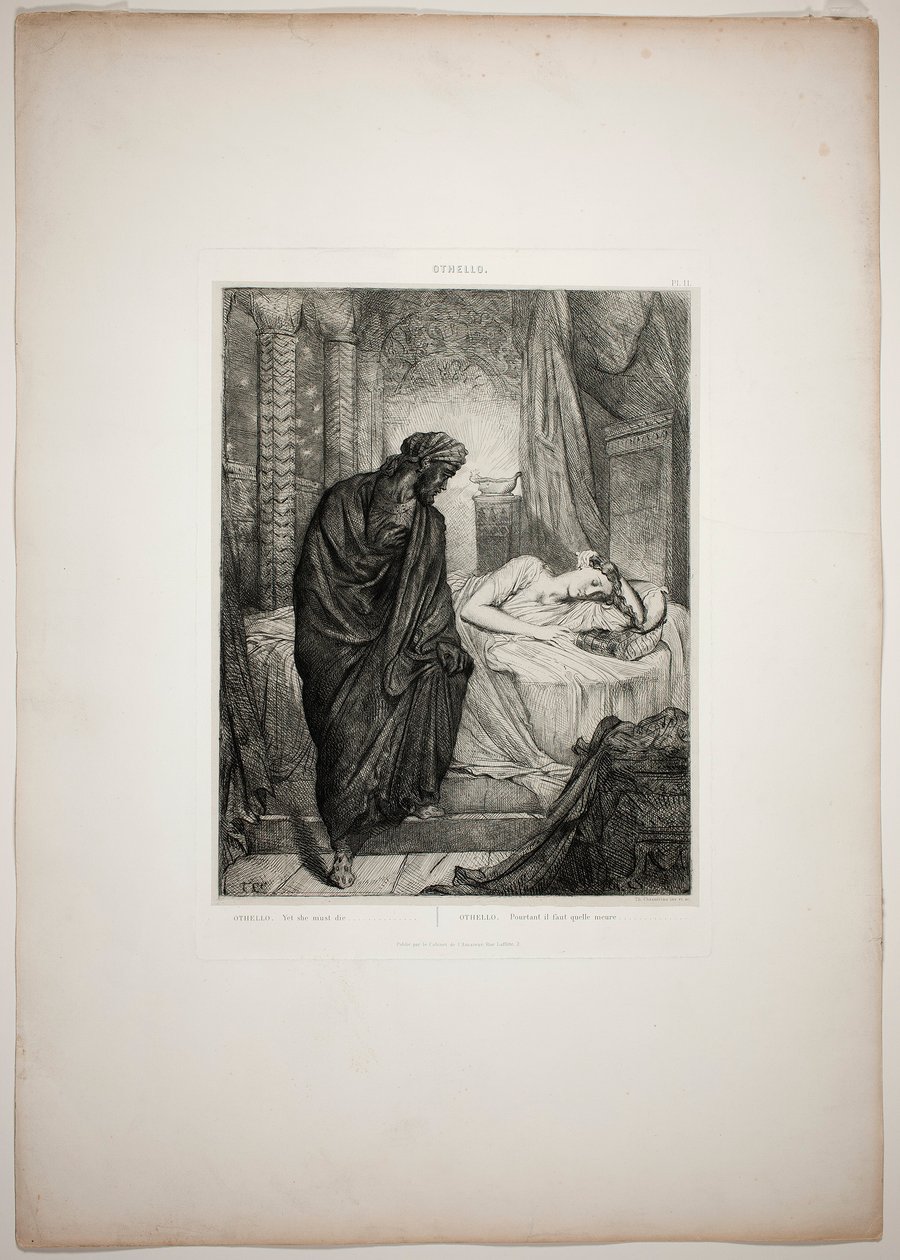 Likevel må hun dø, plate elleve fra Othello av Théodore Chassériau