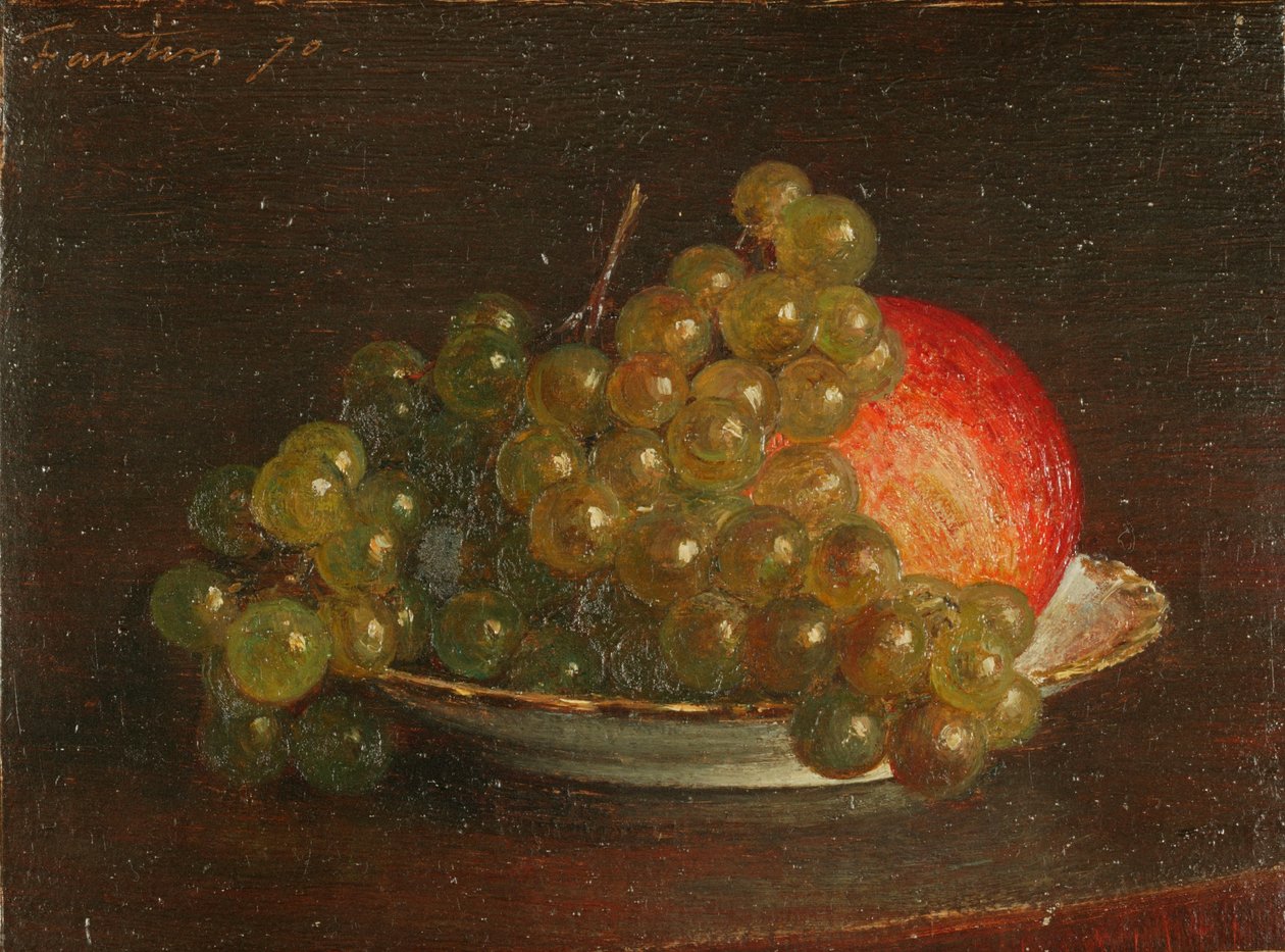 Druer og et eple av Theodore Fantin Latour