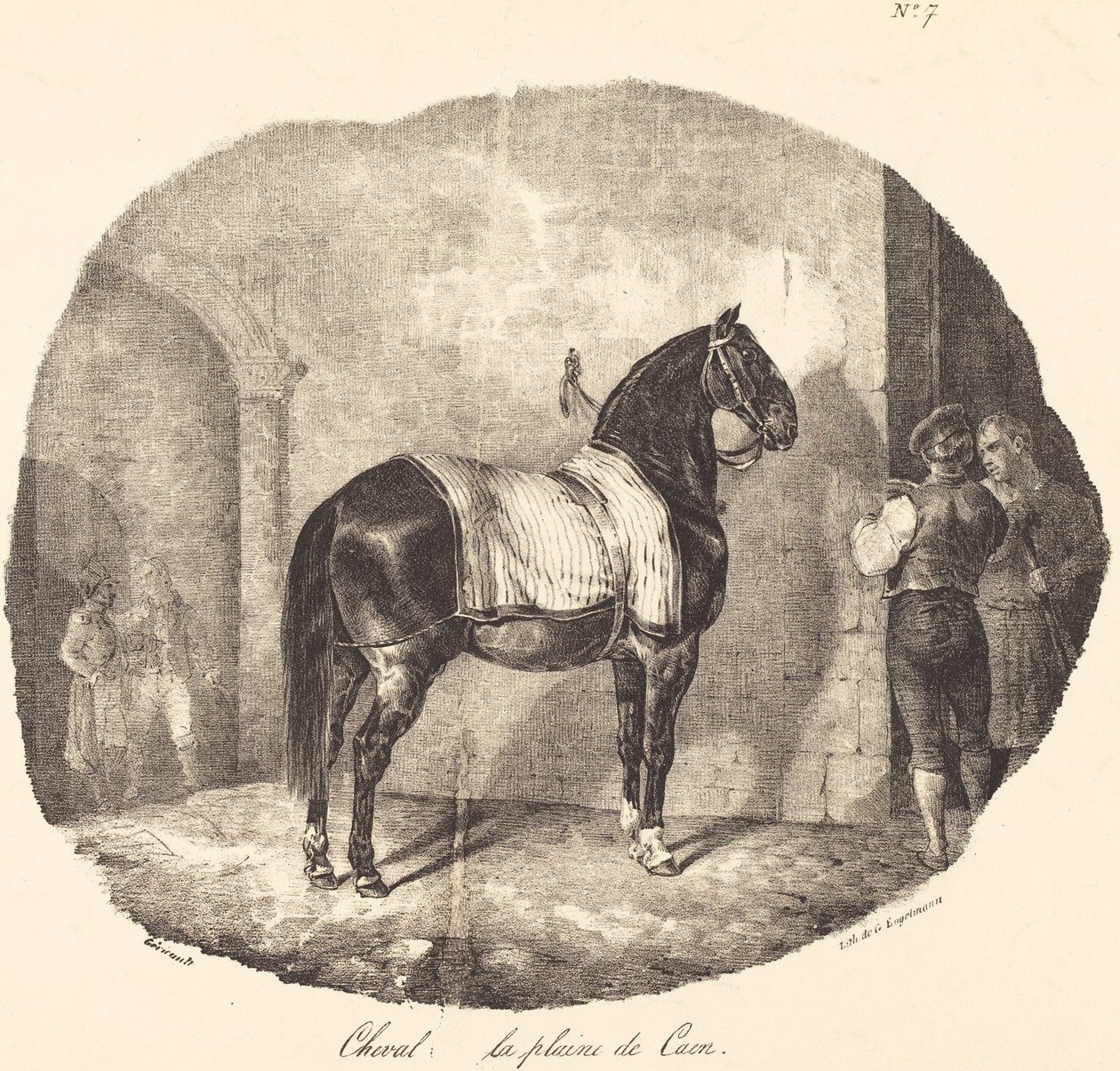 Caen vanlig hest av Theodore Gericault