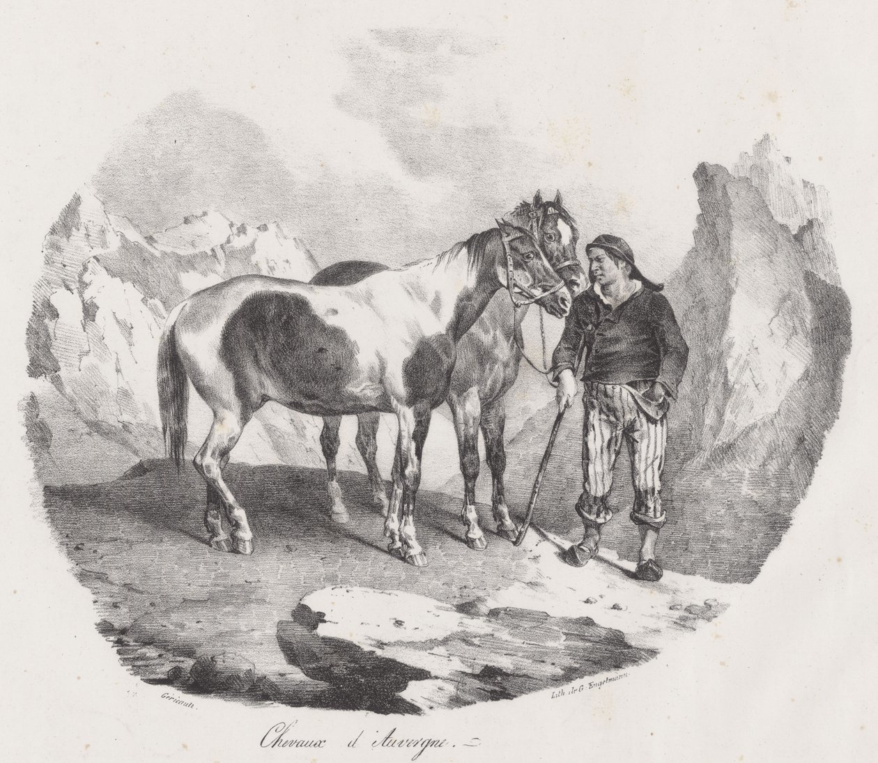 Hester fra Auvergne (Auvergne Horses) av Theodore Gericault