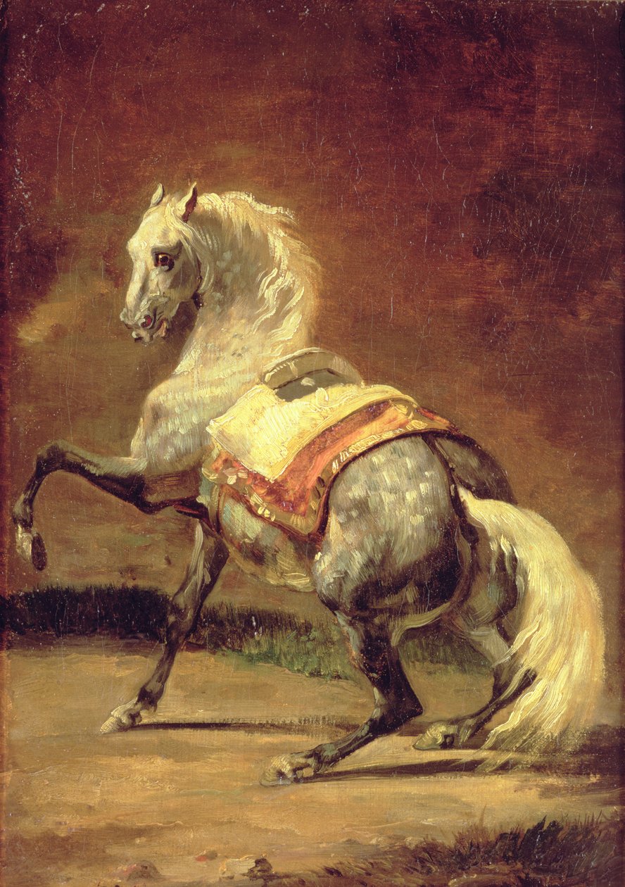 Dappled grå hest av Theodore Gericault