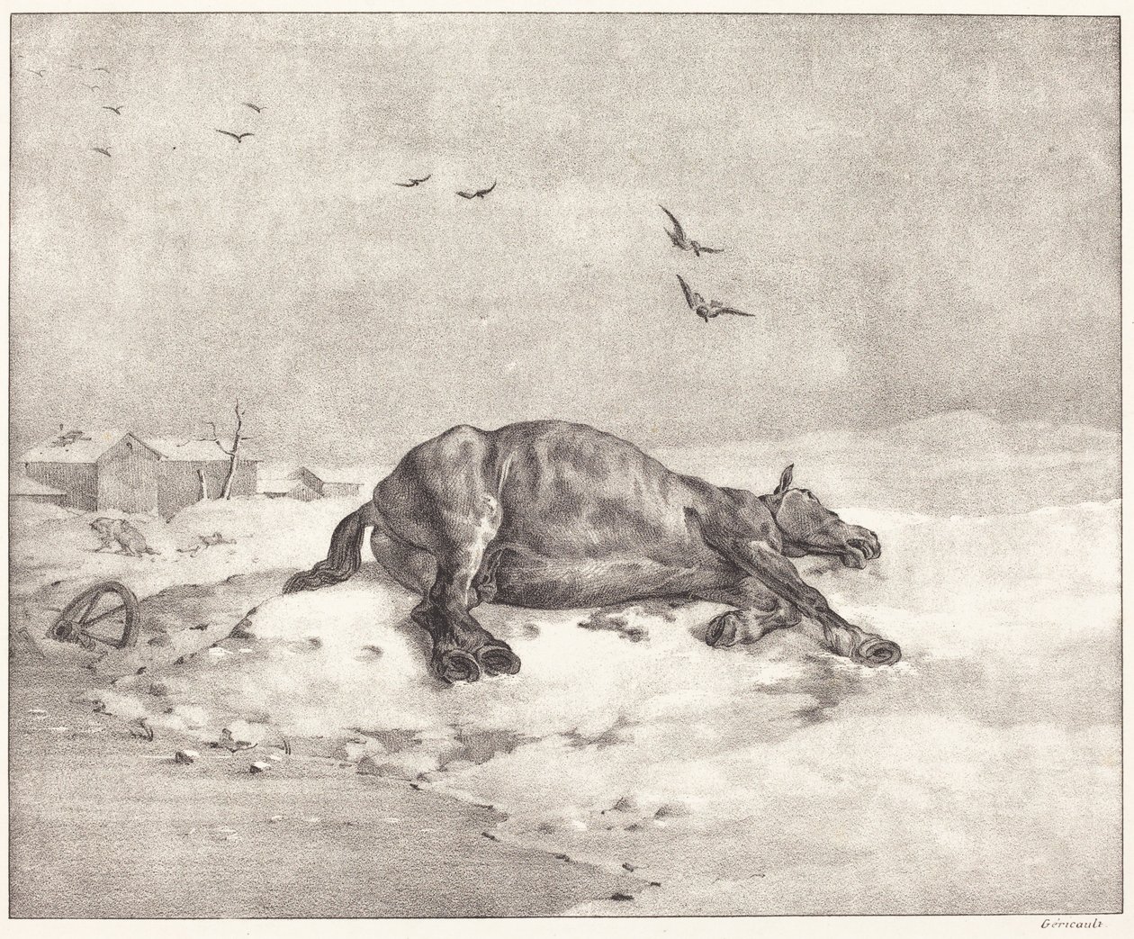 Død hest av Theodore Gericault