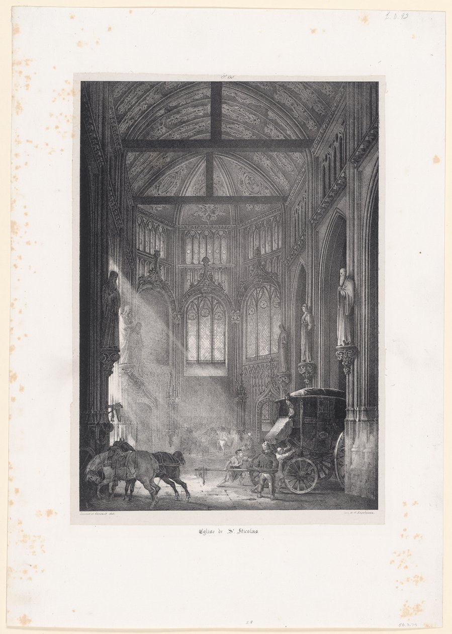 Saint-Nicolas-kirken i Rouen (Saint-Nicolas-kirken, Rouen) av Theodore Gericault