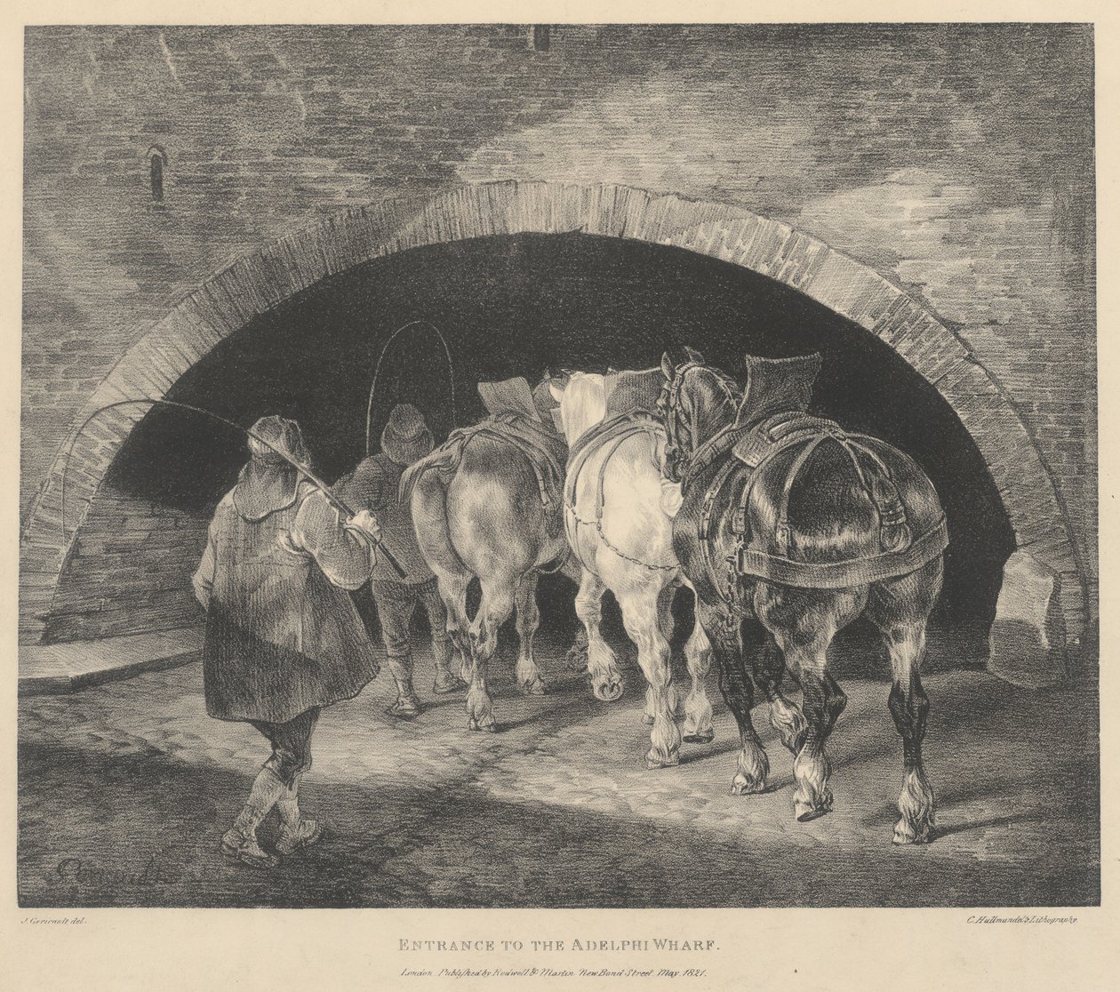 Inngangen til Adelphi Wharf av Theodore Gericault