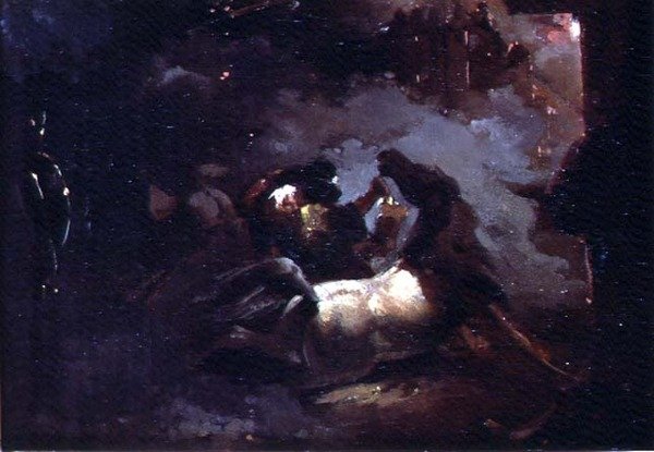 Episode fra kampanjen i Egypt (olje på papir) av Theodore Gericault