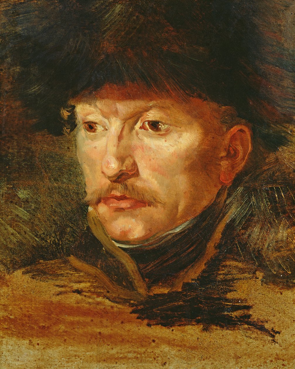 Leder av en rytter (portrett av løytnant Dieudonne), ca. 1812 av Theodore Gericault