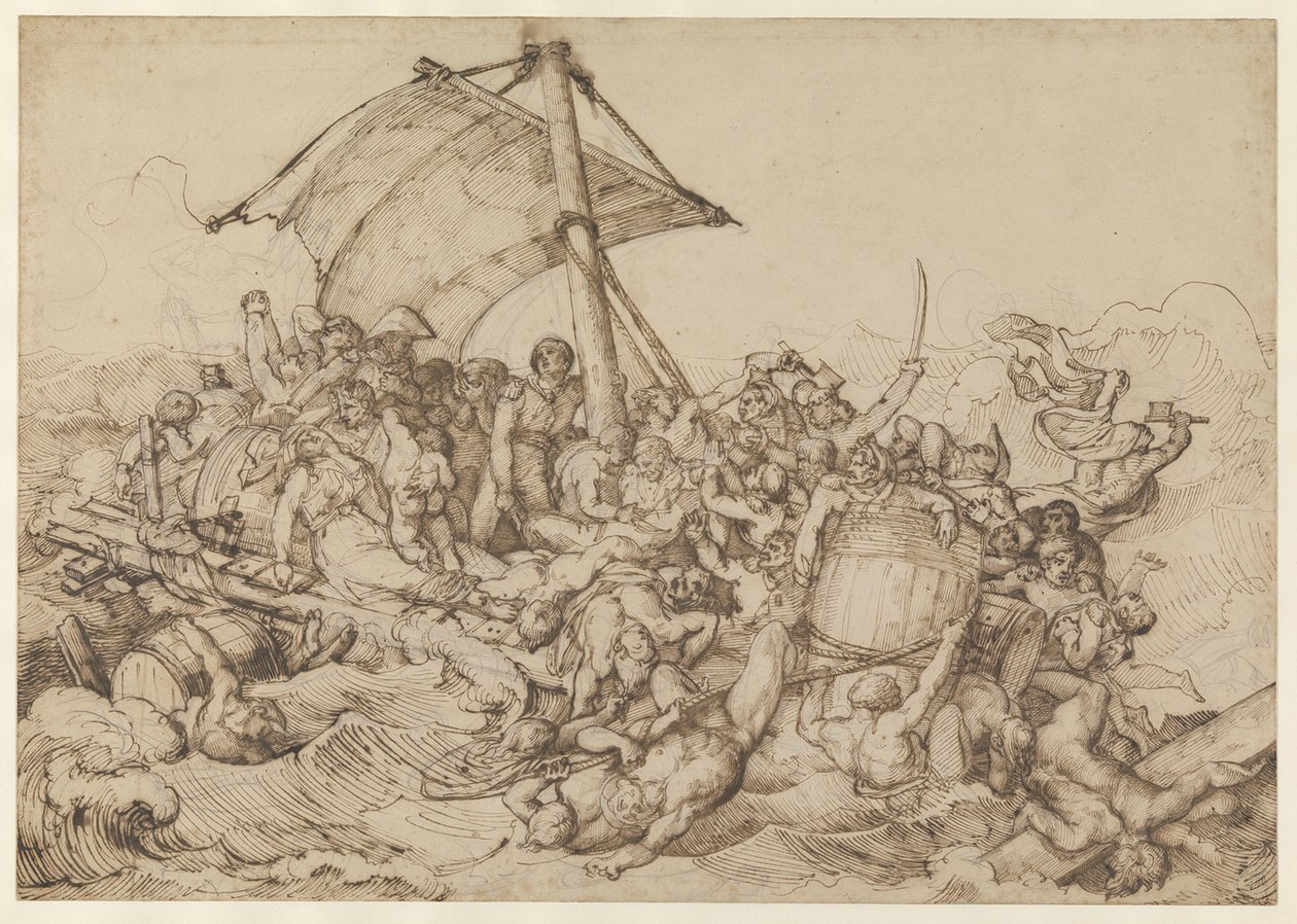 Flåten med de skipbrudne fra fregatten «De Médusa» av Theodore Gericault