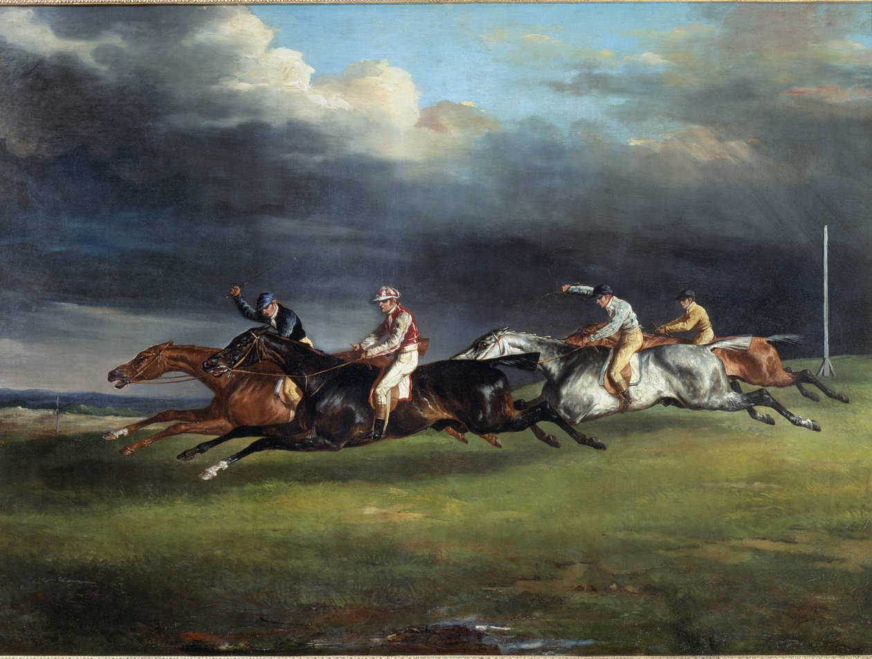 Horse Race sier derbyet på Epsom Painting av Theodore Gericault av Theodore Gericault