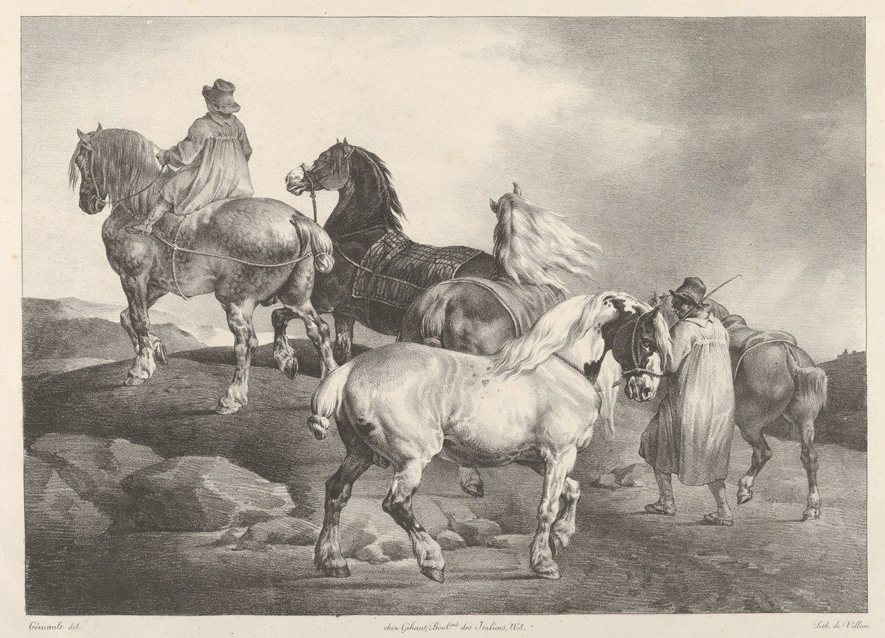 Hester på vei til en marked av Theodore Gericault