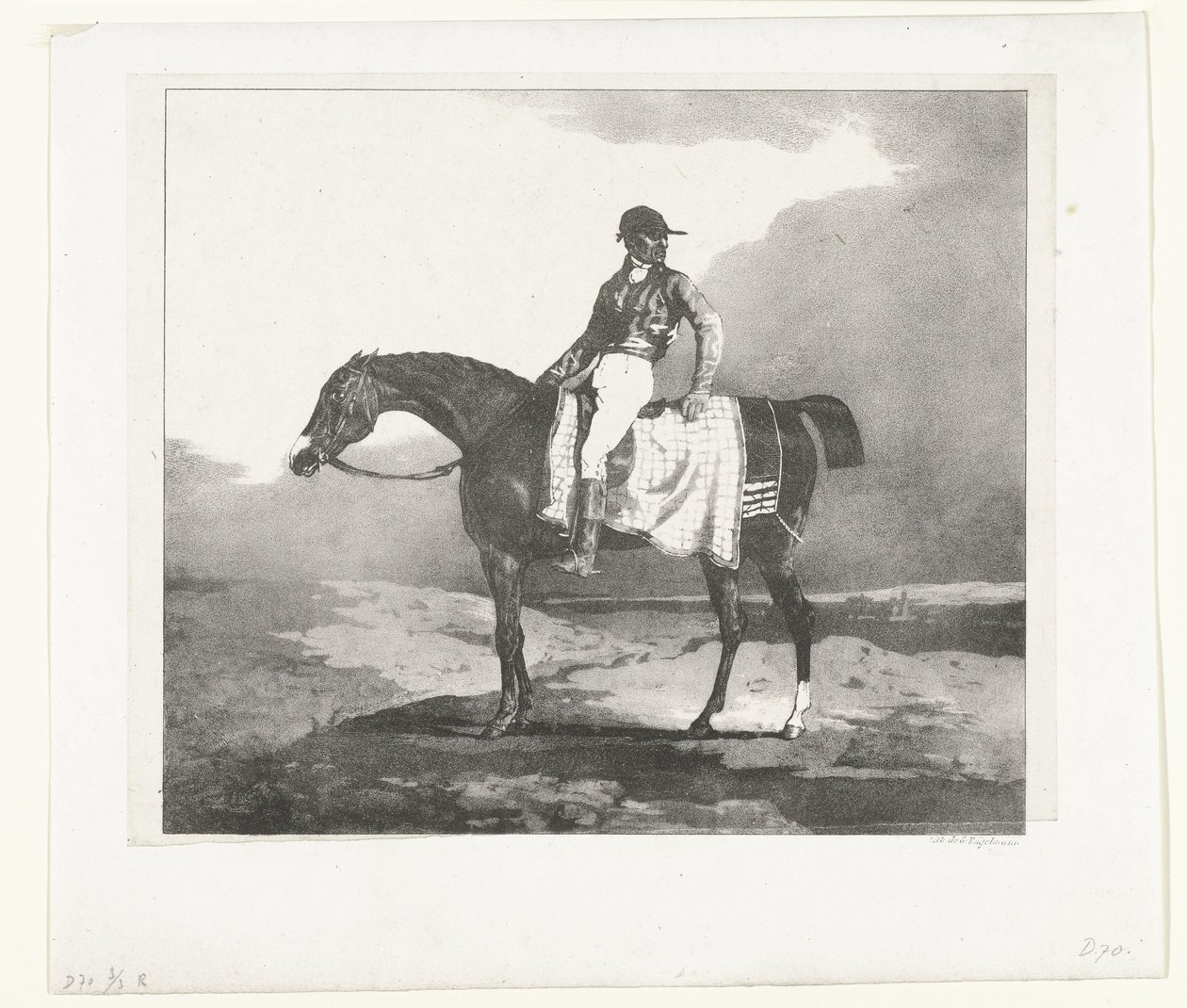 Jockey på en engelsk fullblodshest av Theodore Gericault