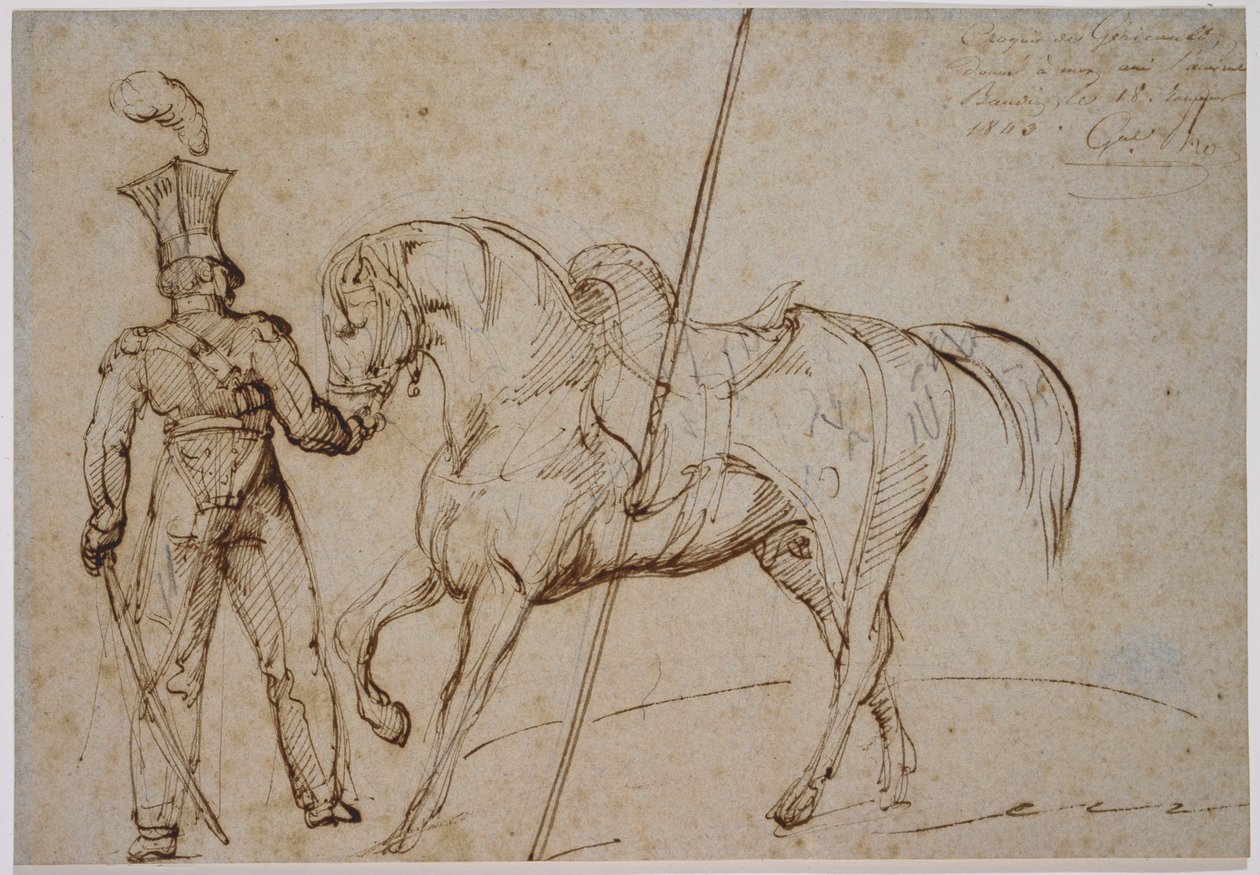 Lans og hest av Theodore Gericault