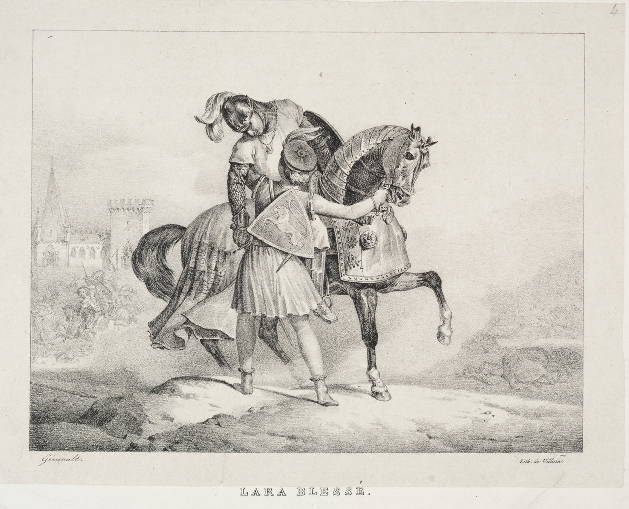 Lara såret av Theodore Gericault