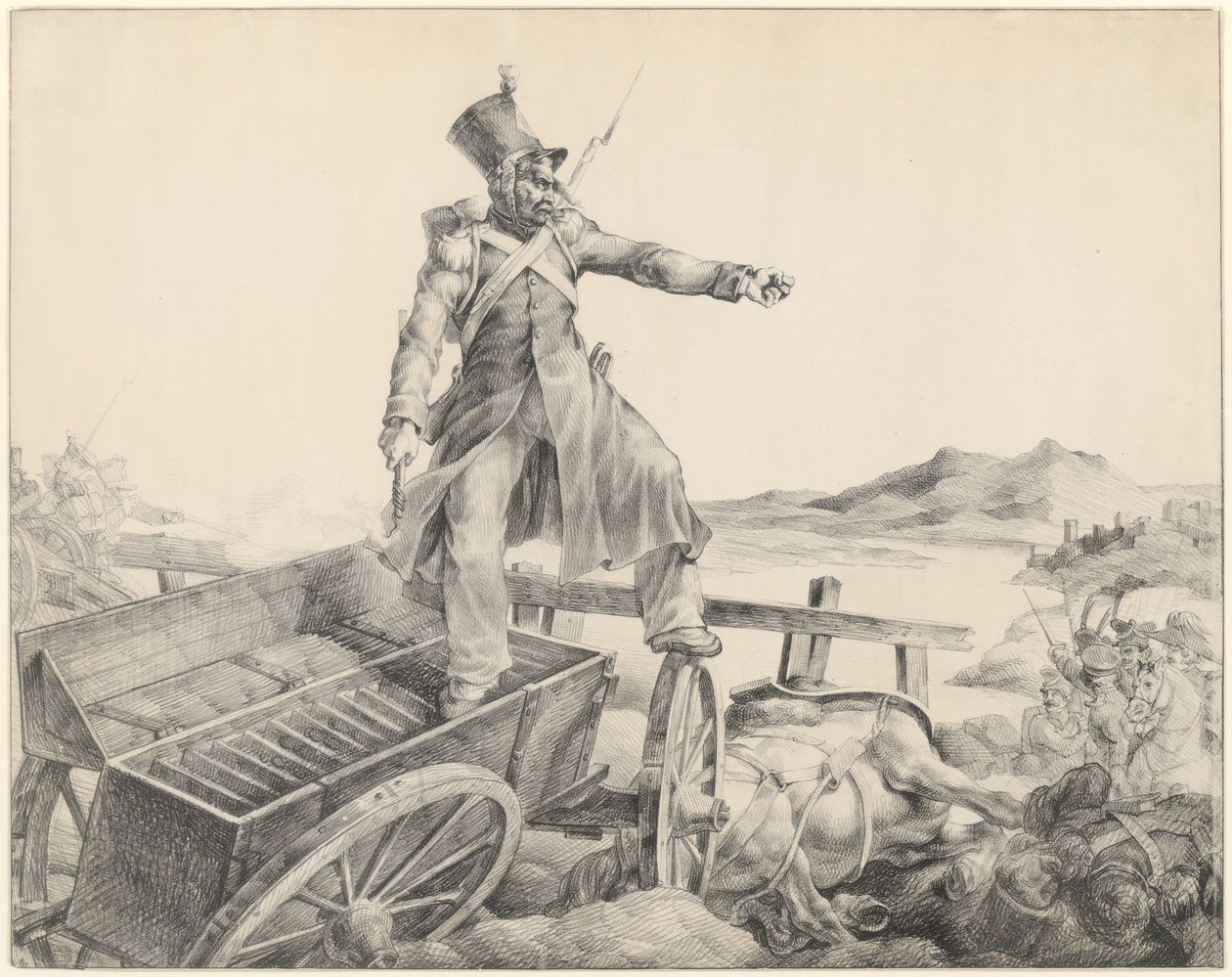 Artillerivognen (Artillery Caisson) av Theodore Gericault