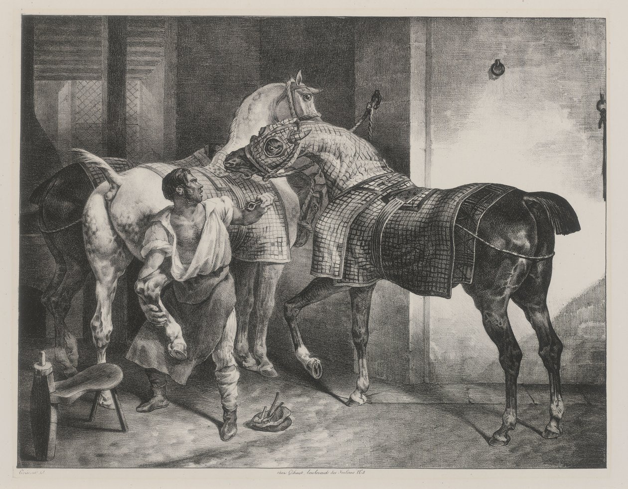 Den engelske hovslageren (The English Farrier) av Theodore Gericault
