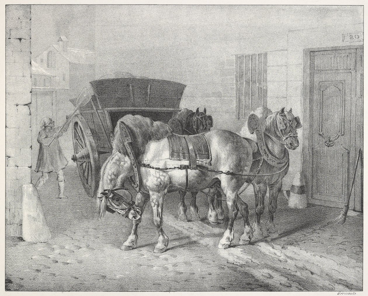 Les Boueux (Gatrenholderne) av Theodore Gericault