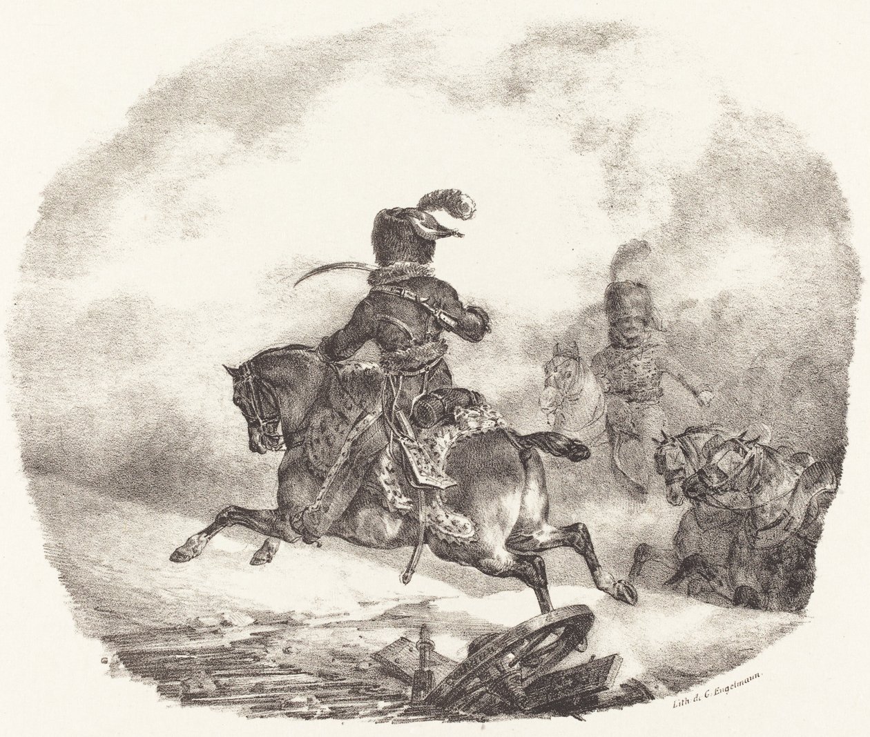Lett artillerioffiser for den keiserlige garde (Officier d