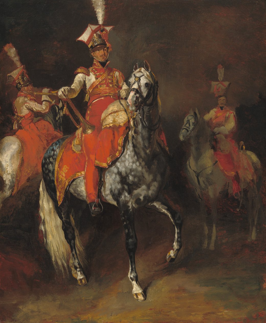 Monterte trompetister fra Napoleons keisergarde, 18131814. av Theodore Gericault