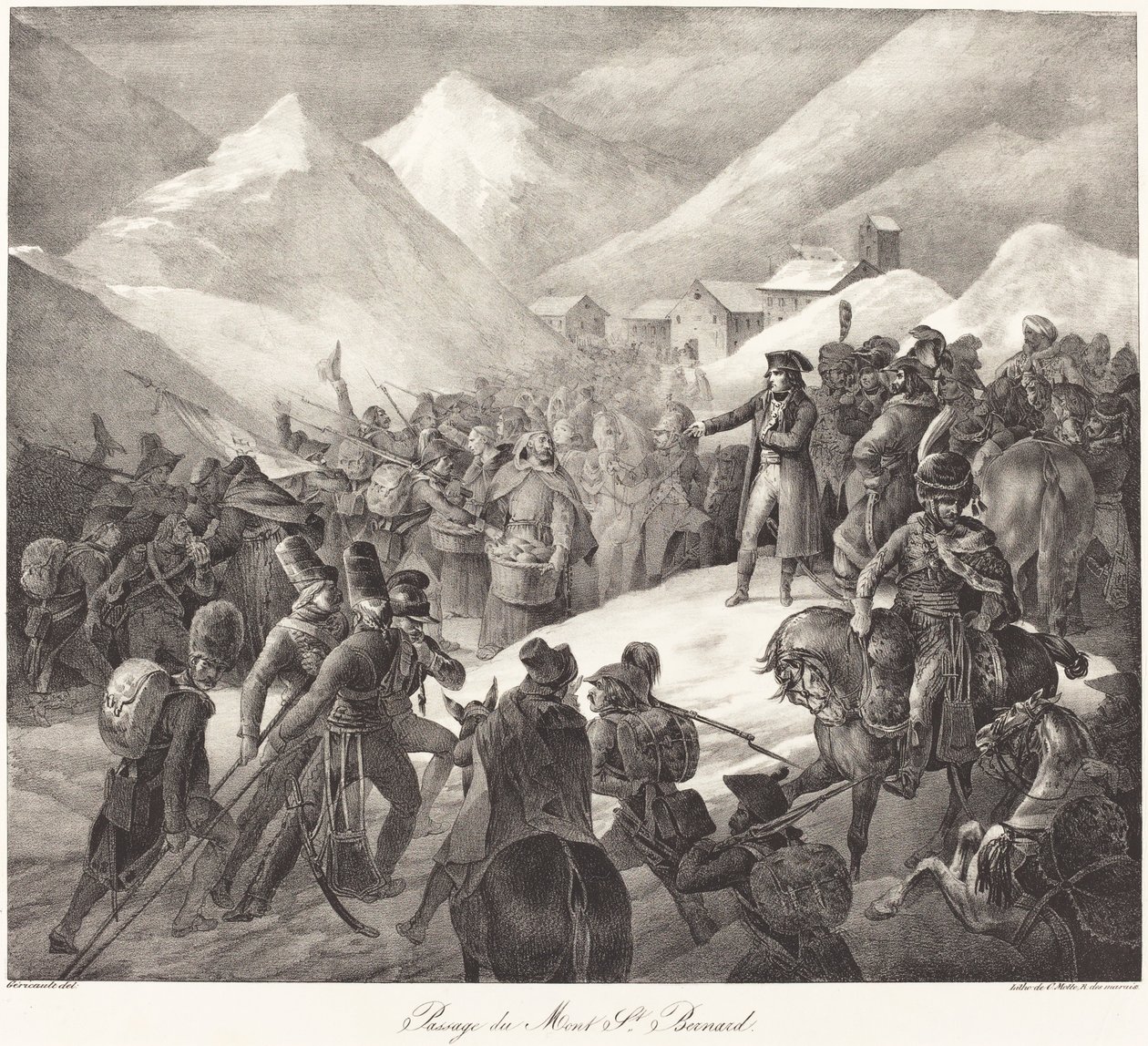 Passage du Mont St. Bernard (Napoleons hær som krysser St. Bernard-passet) av Theodore Gericault