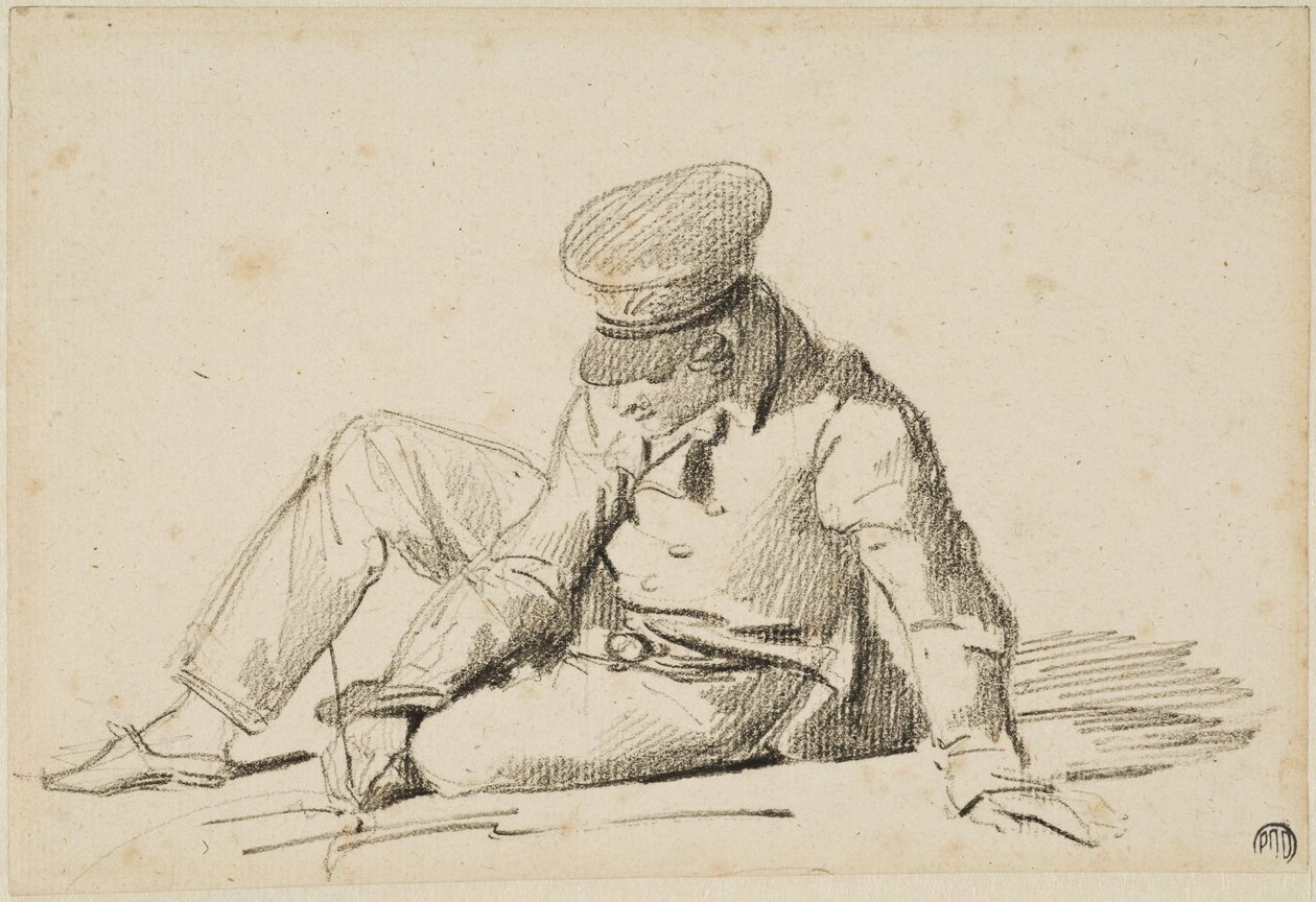 En gutt som tegner på gaten av Theodore Gericault