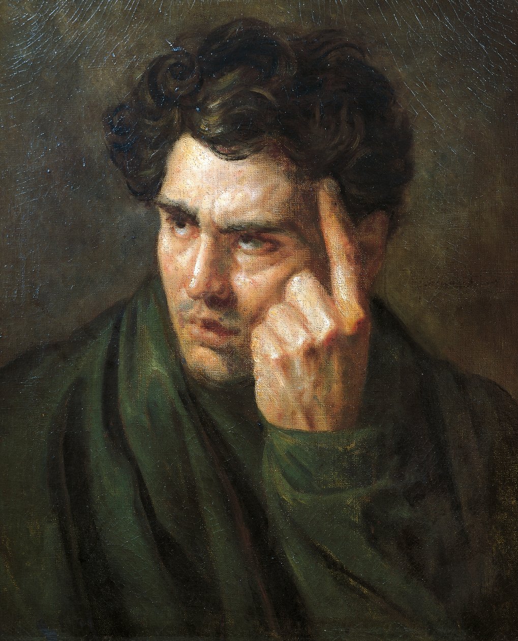 Portrett av Lord Byron, av Jean-Louis Theodore Gericault (1791-1824) av Theodore Gericault