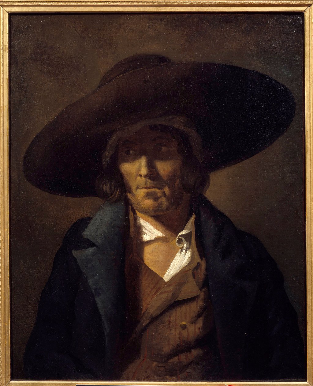 Portrait of Man kalt Vendeen-maleriet av Theodore Gericault (1791-1824) 1800-tallets sol. 0,81x0,64 m av Theodore Gericault