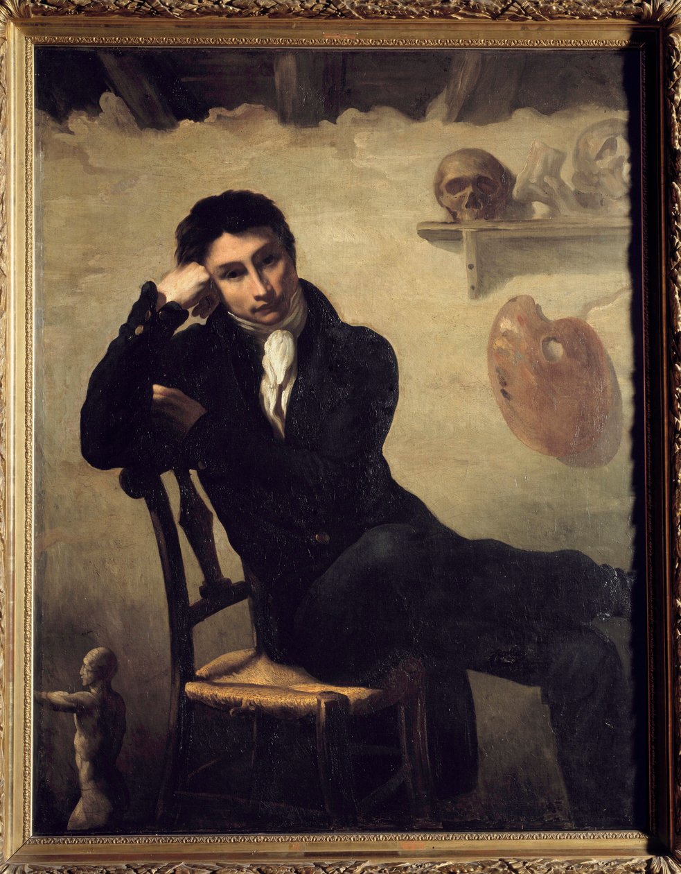 Portrett av en kunstner i hans atelier Maleri av Theodore Gericault (1791-1824) 1800-tallets søn. 1,47x1,14 m . av Theodore Gericault