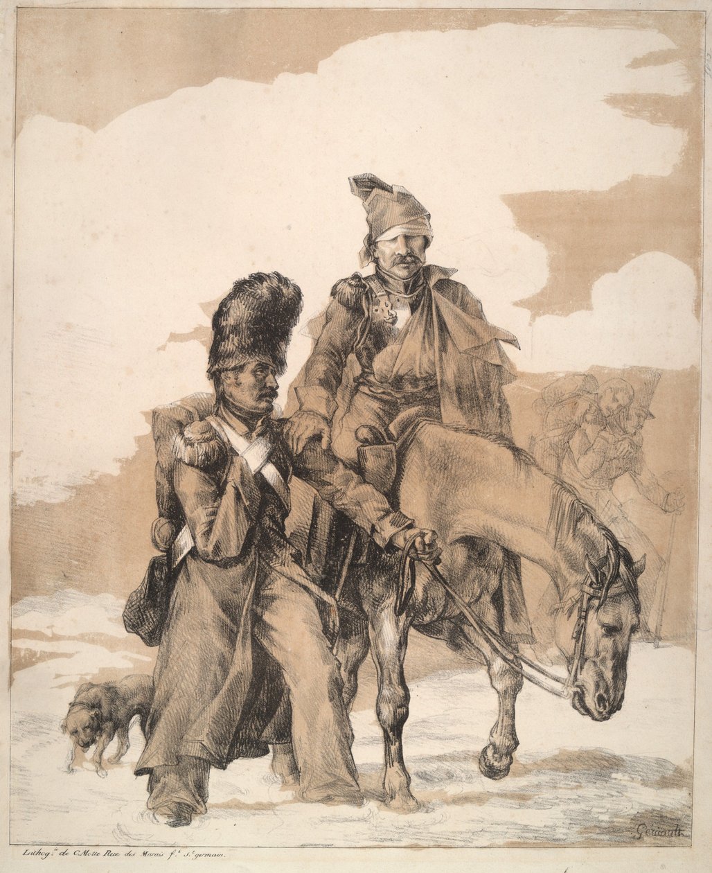 Tilbake fra Russland (Return from Russia) av Theodore Gericault