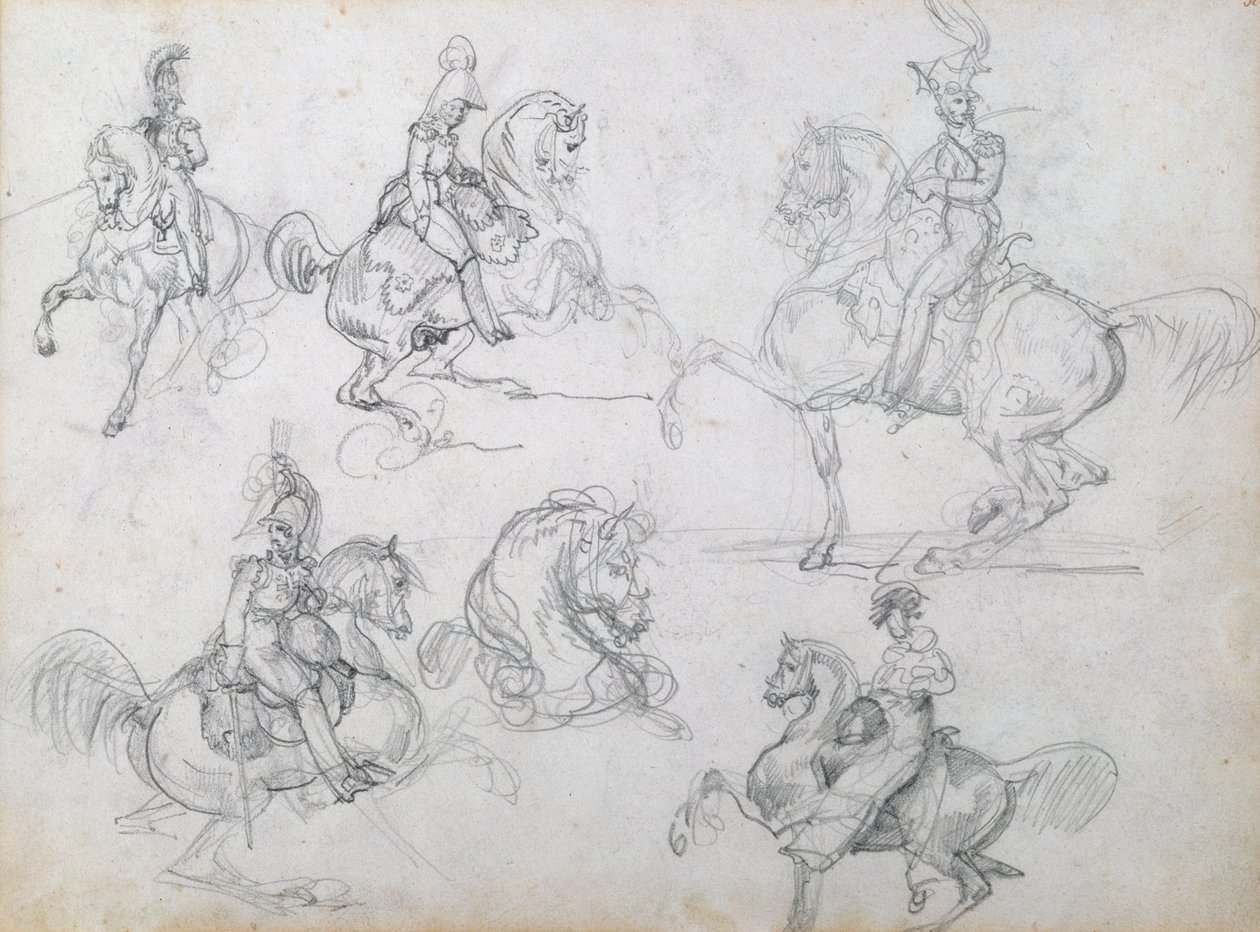 Ryttere på steikende hester av Theodore Gericault