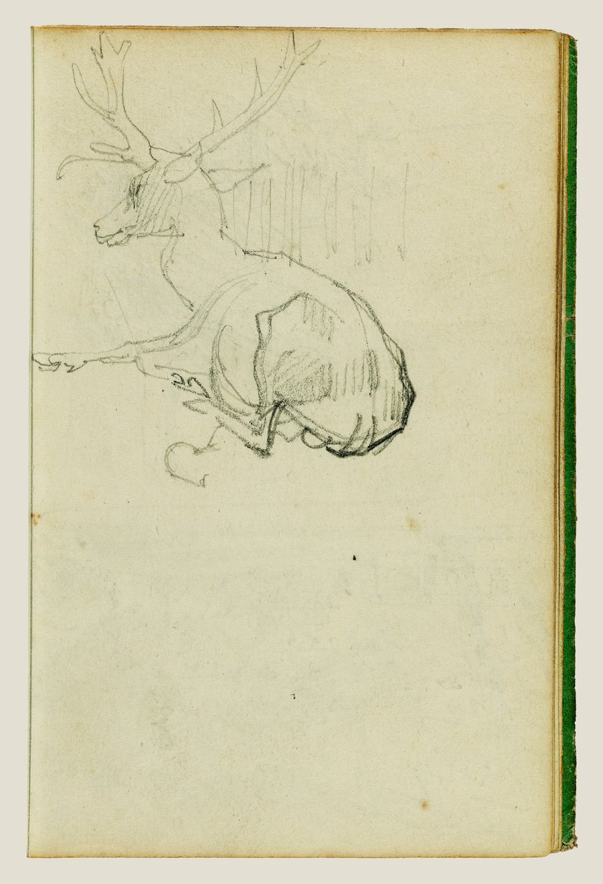 Sittende hjort av Theodore Gericault
