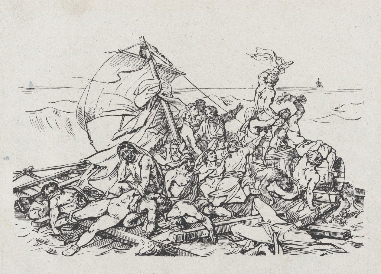 Forlis av Meduse, 1820 av Theodore Gericault
