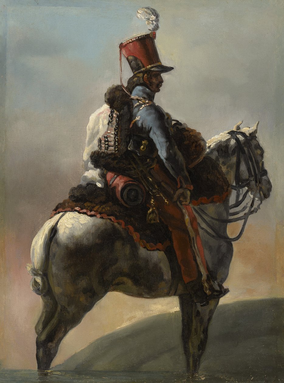 Studie etter "Husarernes trompetist", ca.1815?-27 av Theodore Gericault