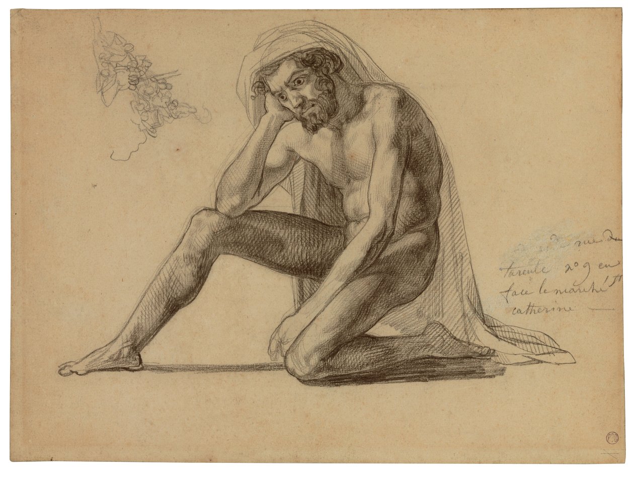 Studie for faren i Medusa-flåten av Theodore Gericault