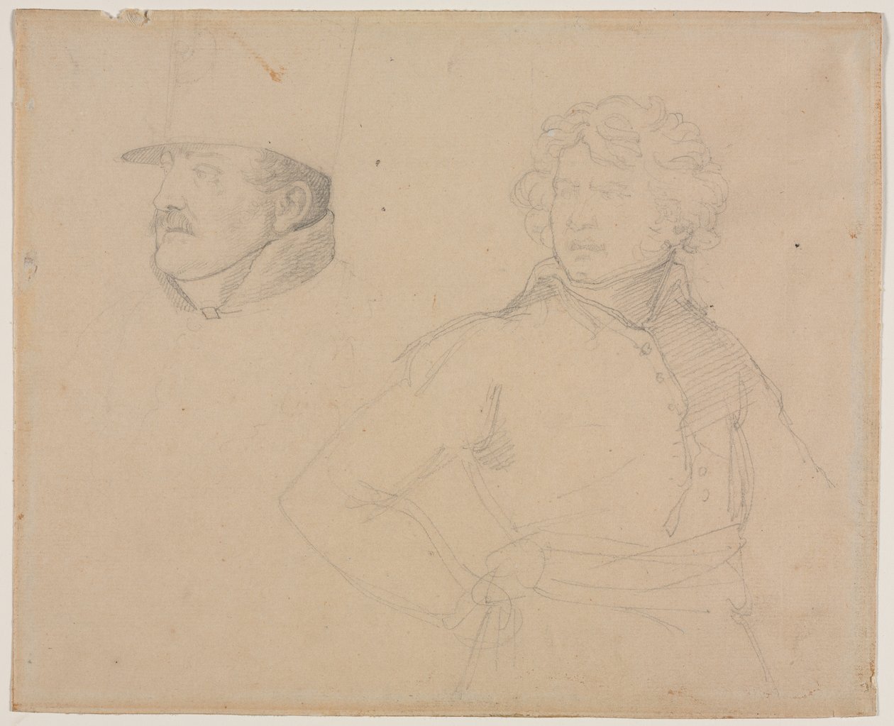 Studie av to soldater av Theodore Gericault