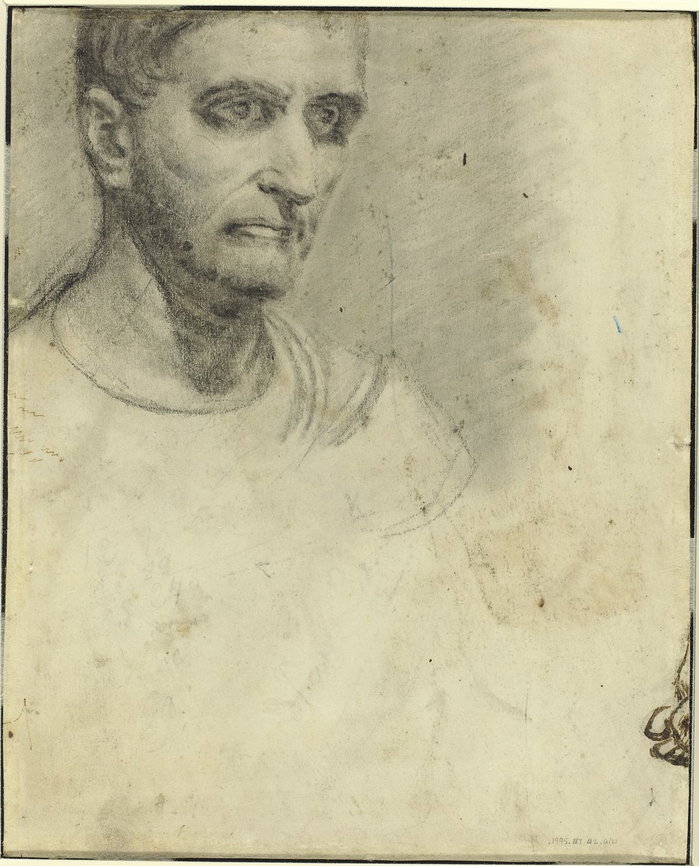 Studie av en mann [verso] av Theodore Gericault