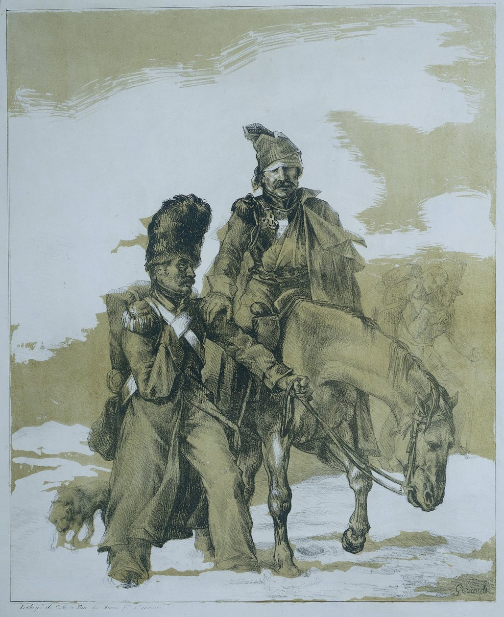 Retur fra Russland Returner Russland av Theodore Gericault