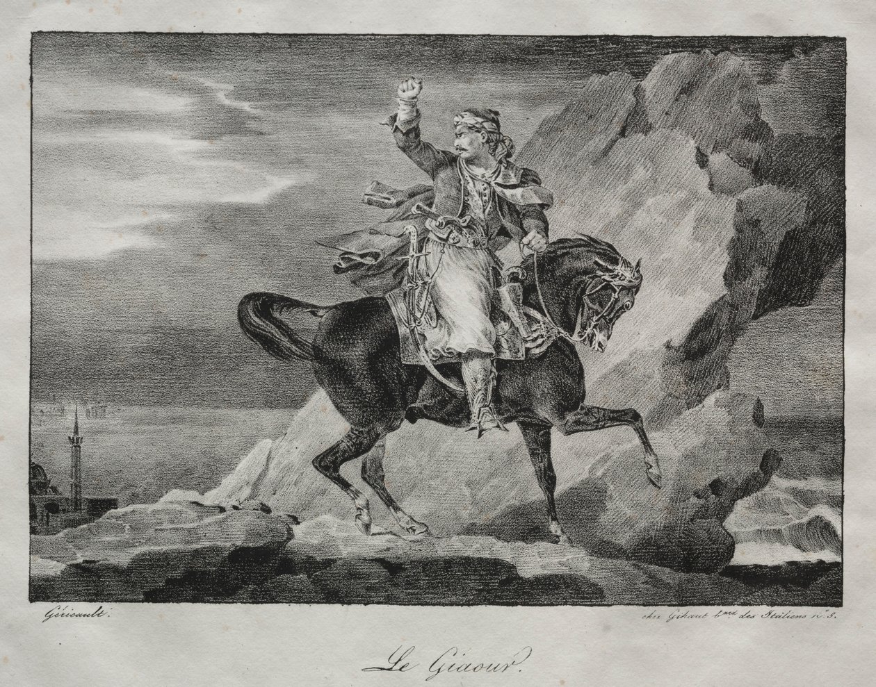 The Giaour, 1820. av Theodore Gericault