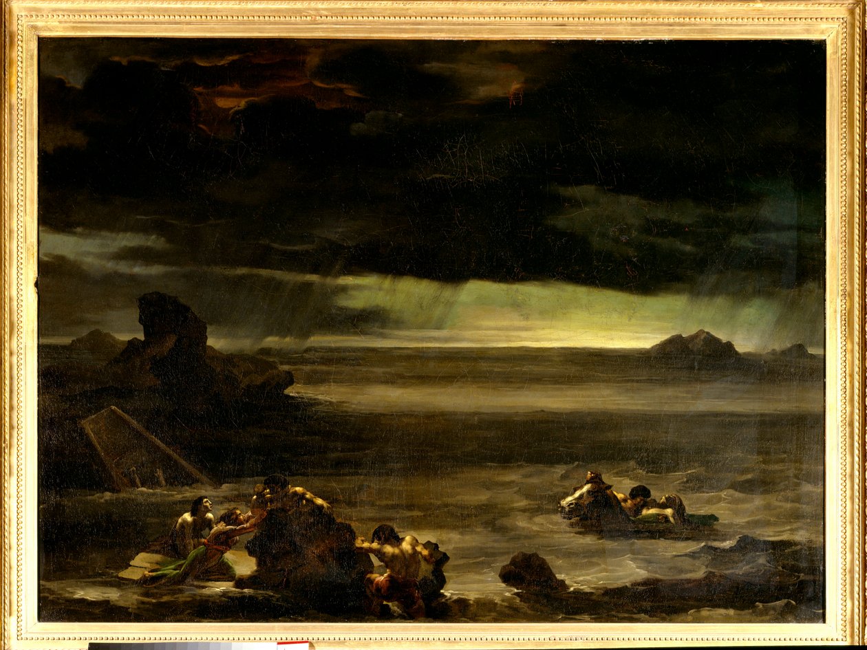 Syndfloden. Maleri av Theodore Gericault (1791-1824) 1800-tallet. Olje på lerret. Dim. 0,97x1,3m. Paris, Louvre-museet av Theodore Gericault