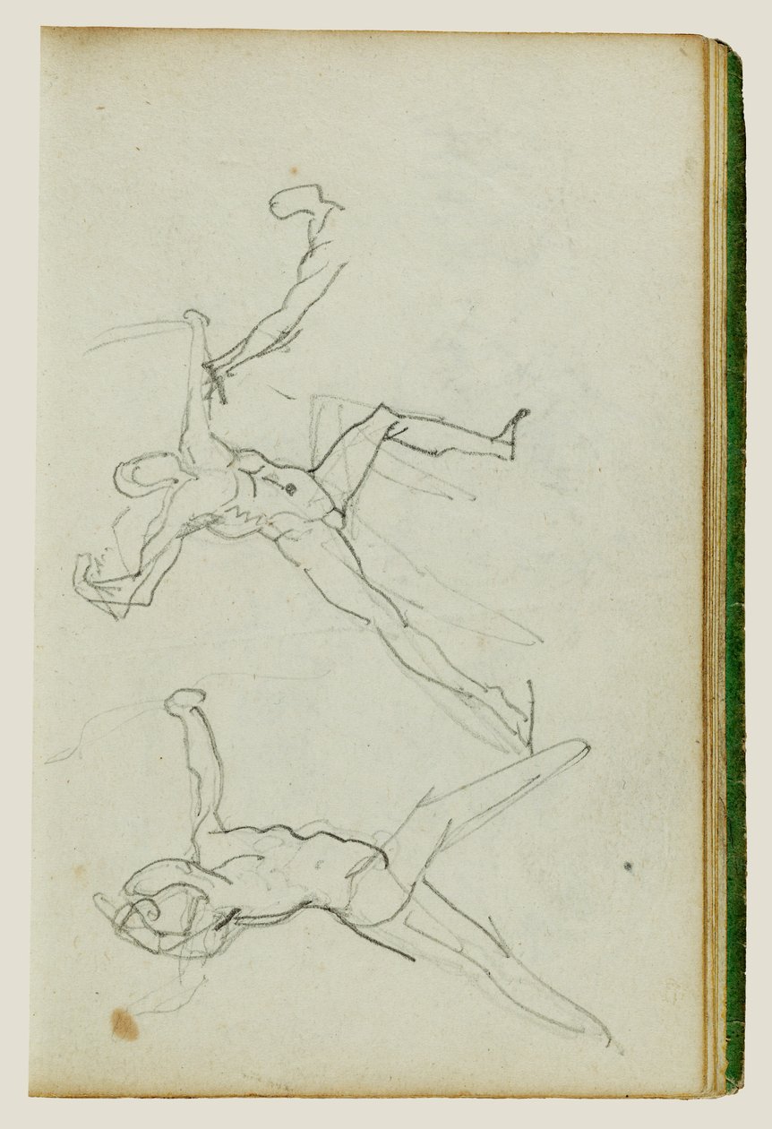 Tre studier av en bueskytter av Theodore Gericault