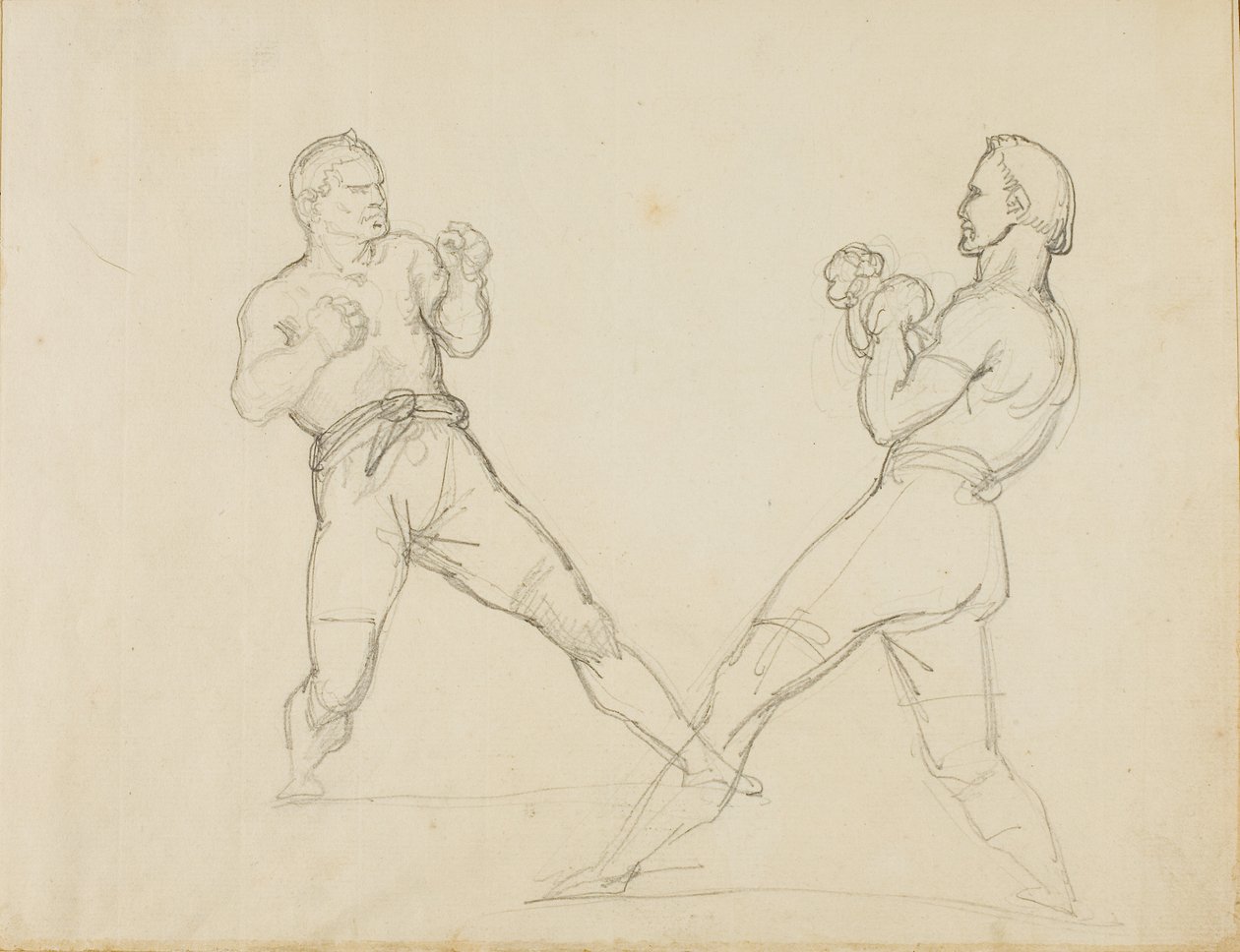 To boksere sparrer av Theodore Gericault