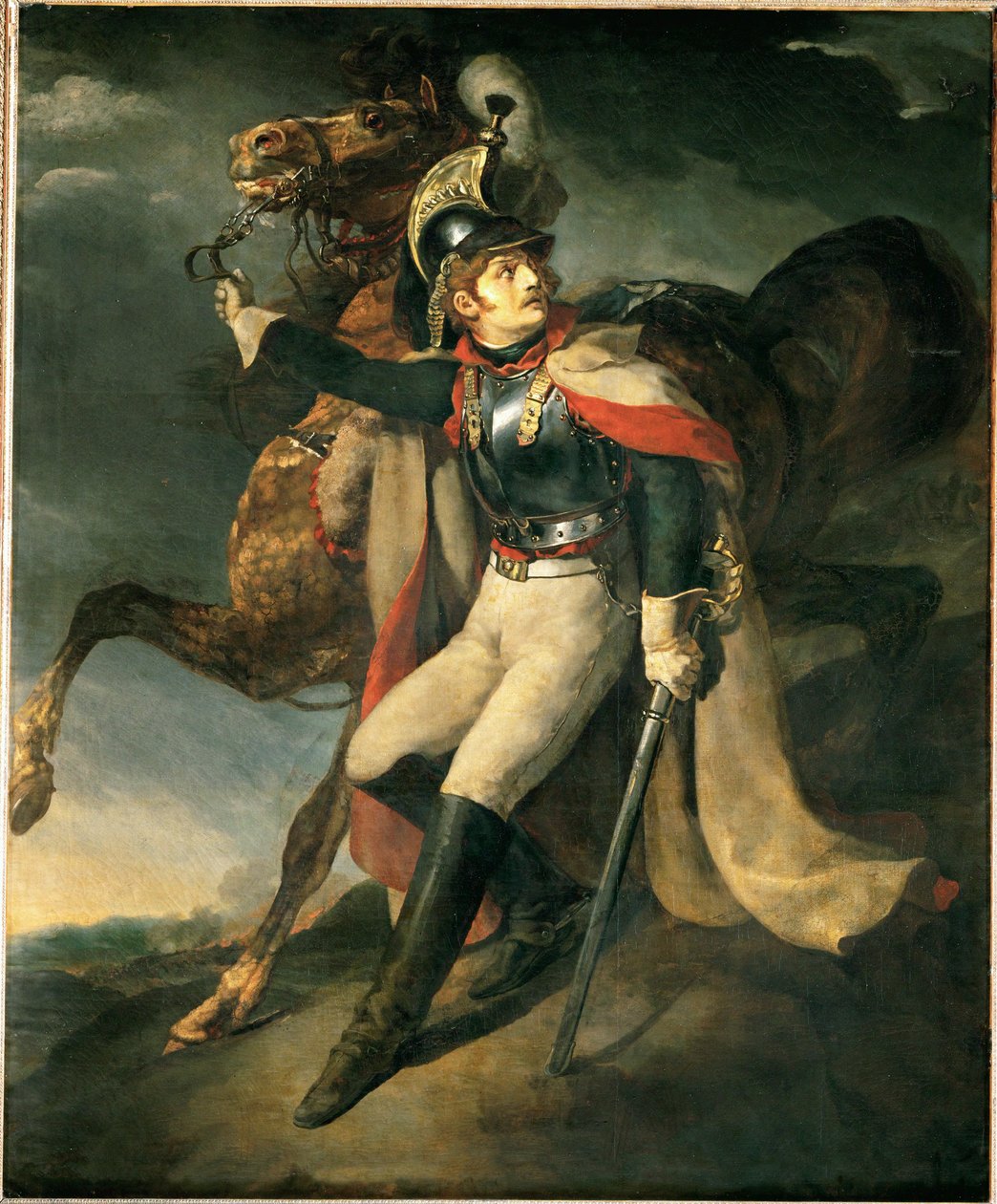 Såret dragon forlater kryssild … av Theodore Gericault