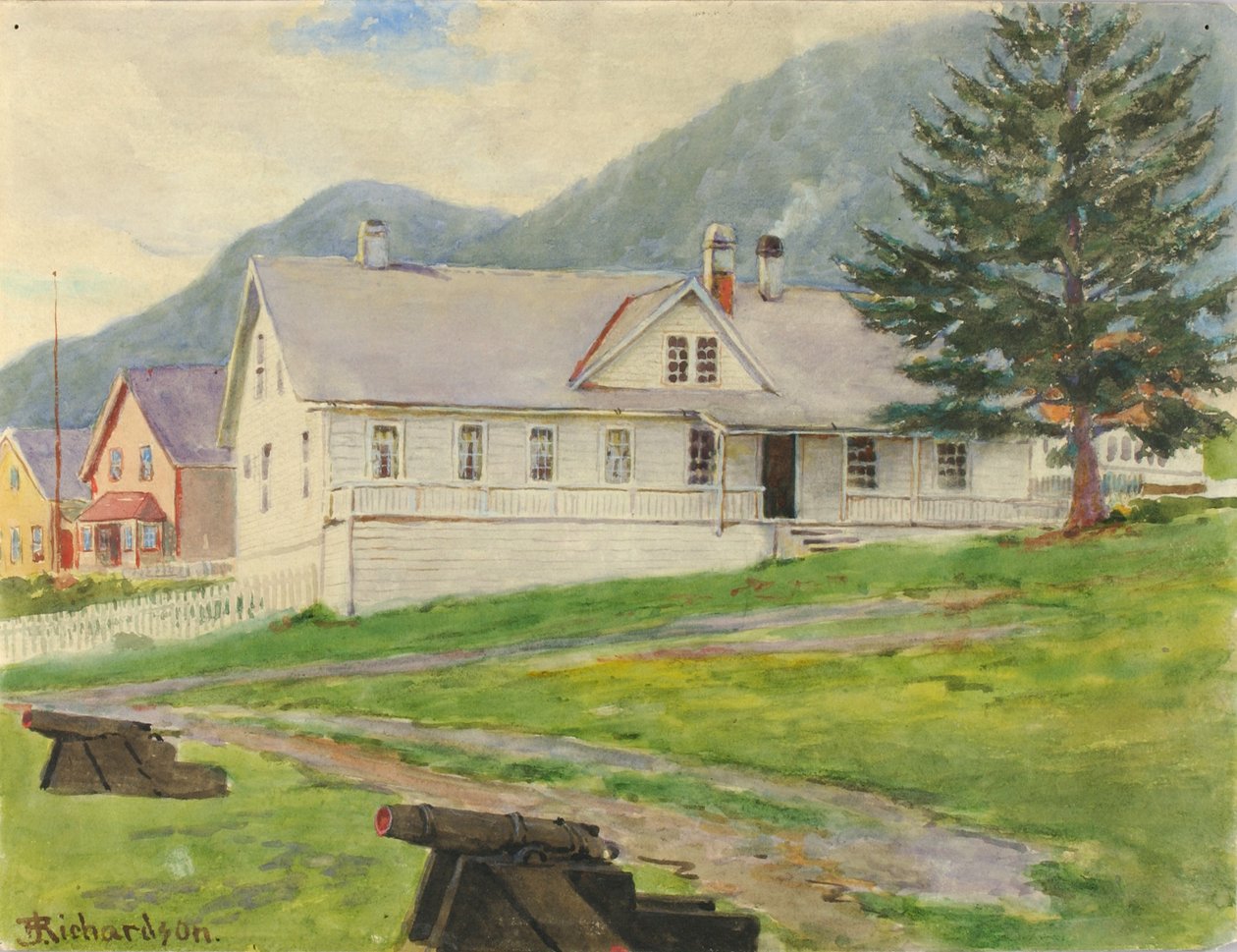 Tidligere guvernørs hus, Sitka, 1905. av Theodore J. Richardson