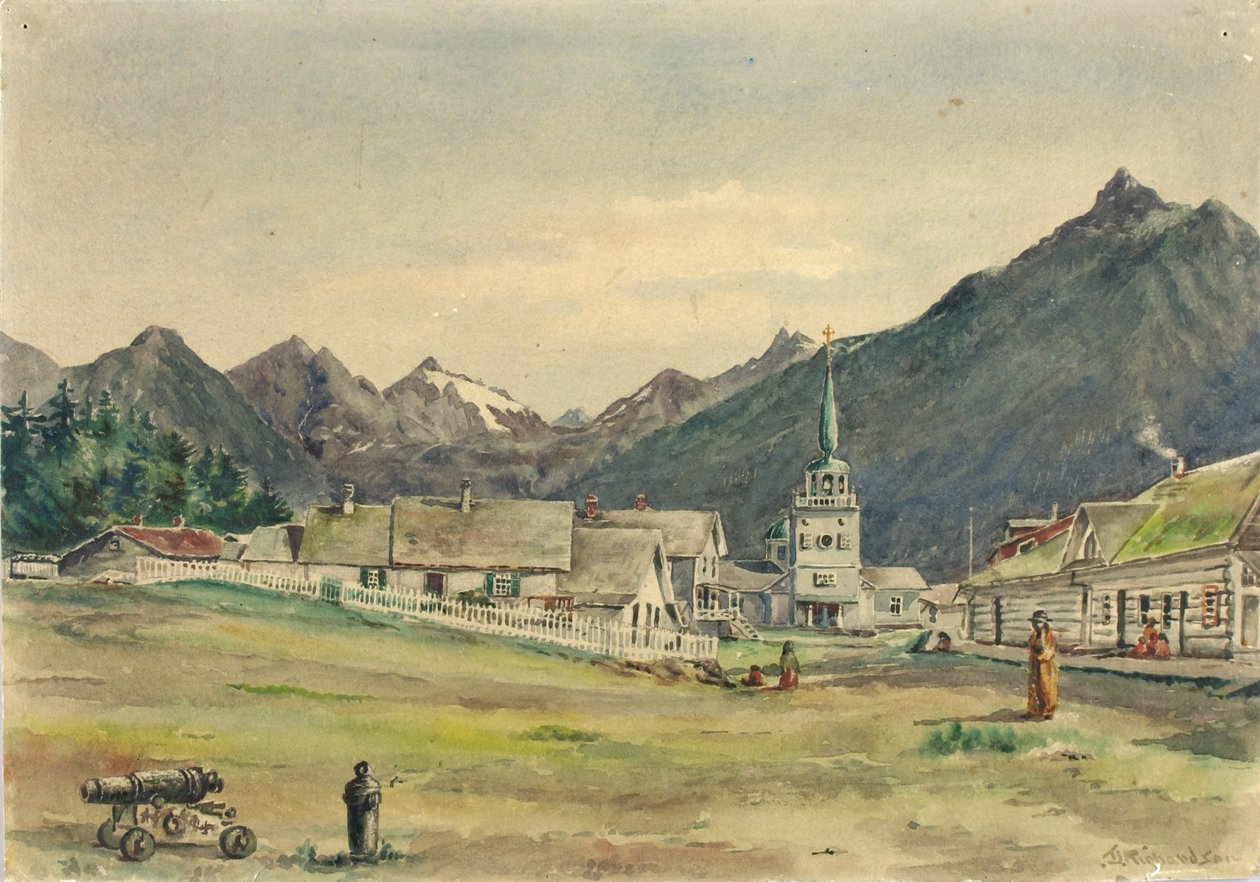 Lincoln Street, Sitka, 1887. av Theodore J. Richardson