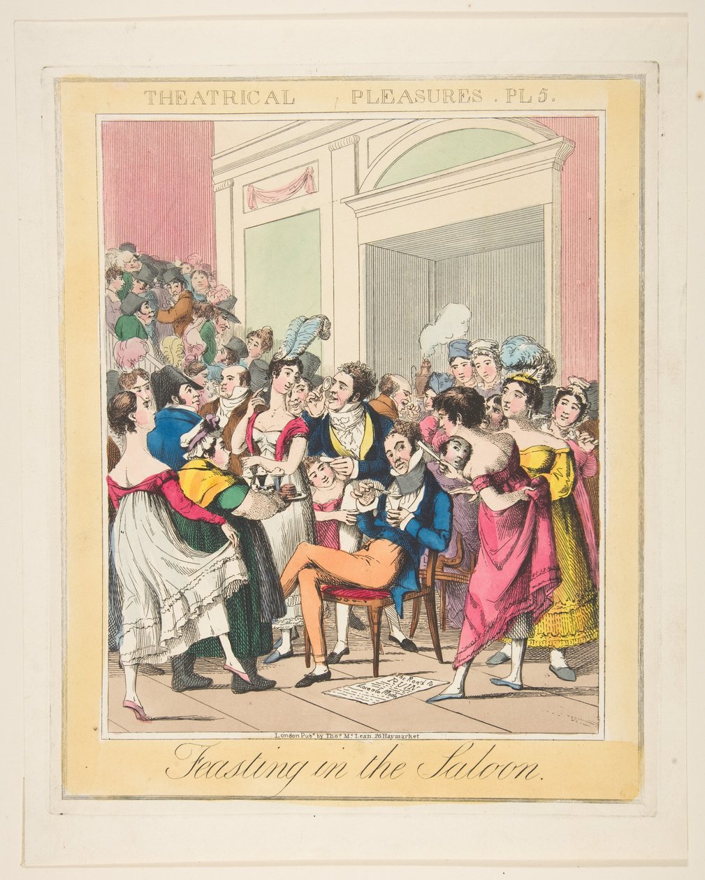 Teatreglede, Plate 5: Fest i salongen, ca. 1835. av Theodore Lane