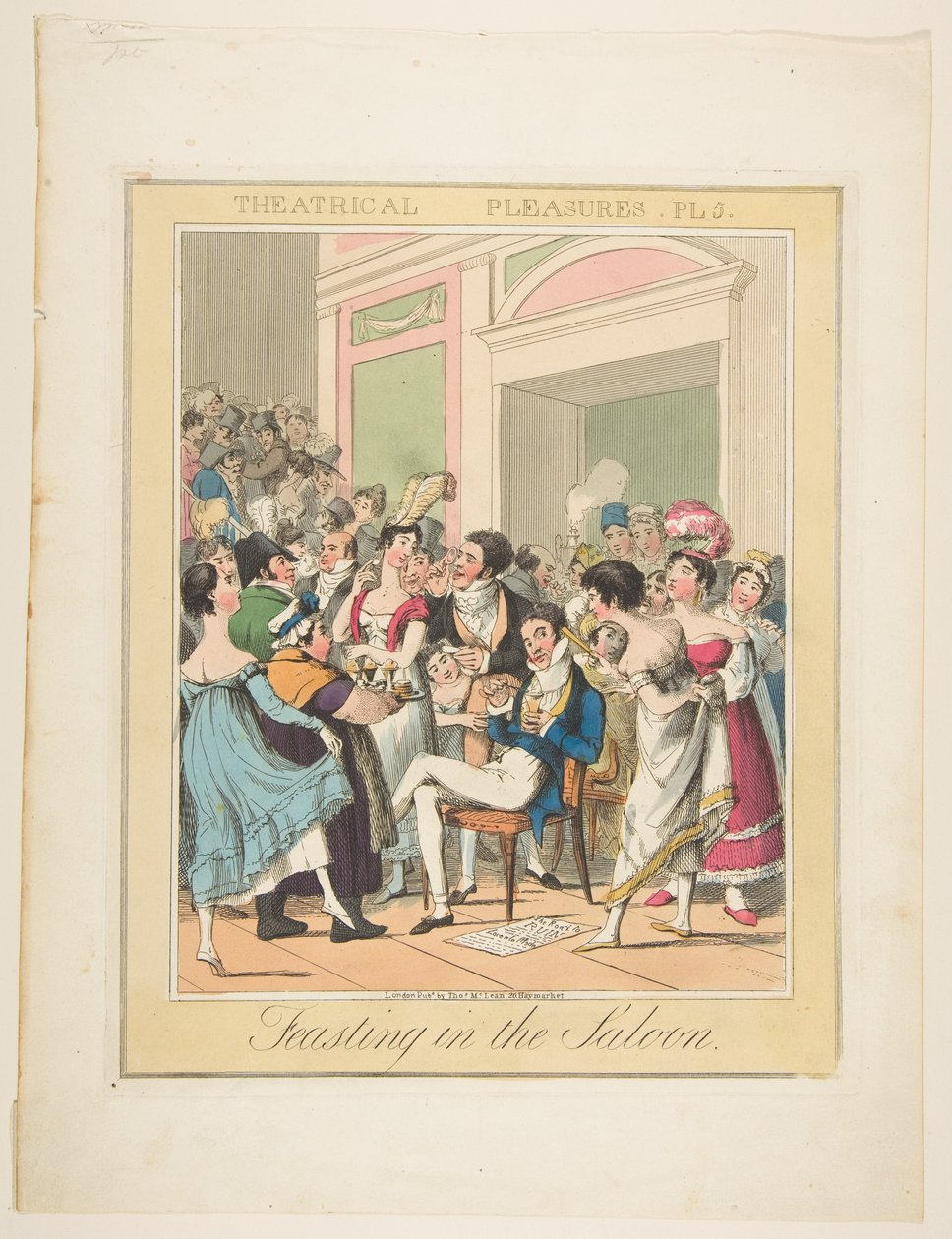Teatreglede, Plate 5: Fest i salongen, ca. 1835. av Theodore Lane