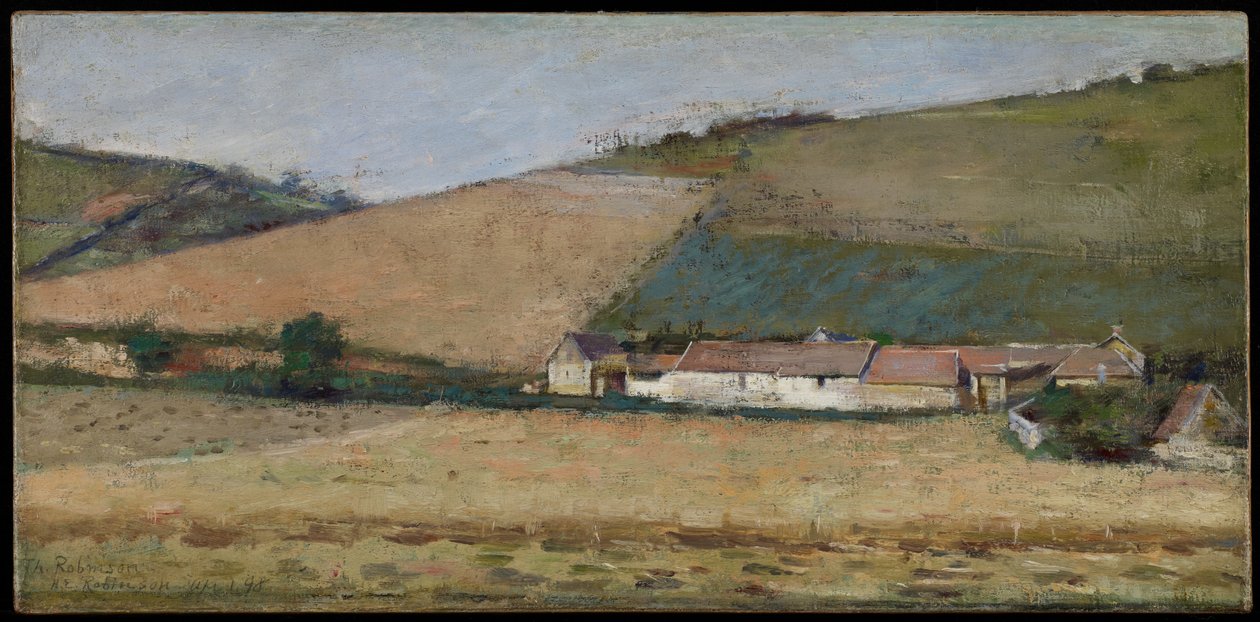 A Farm Among Hills, Giverny, ca. 1887 av Theodore Robinson
